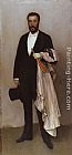 James Abbott Mcneill Whistler Famous Paintings - Arrangement in Flesh Colour and Black Portrait of Theodore Duret